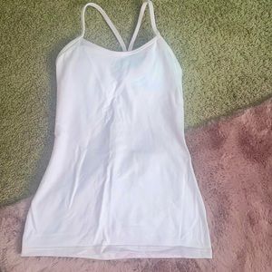 Light Pink Lululemon “Power Y” tank top